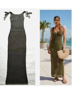 CANESSA Italy luna nuvola cotton-knit resort goop fave travel dress nwot $455 s